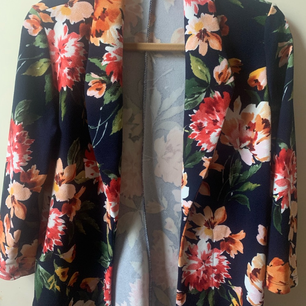 Slinky Brand Floral Jacket Size S